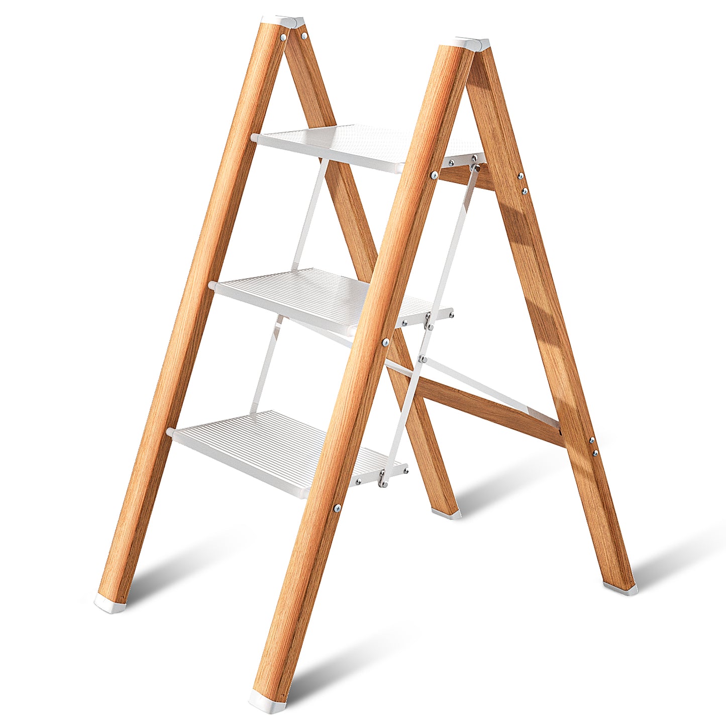 Culaccino 3 Step Stool Woodgrain Stepladder