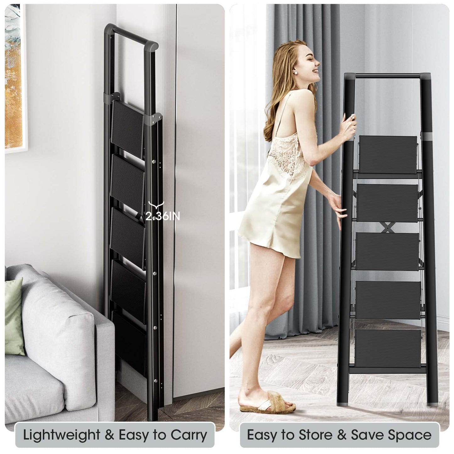 Culaccino 5 Step Ladder Black Plus