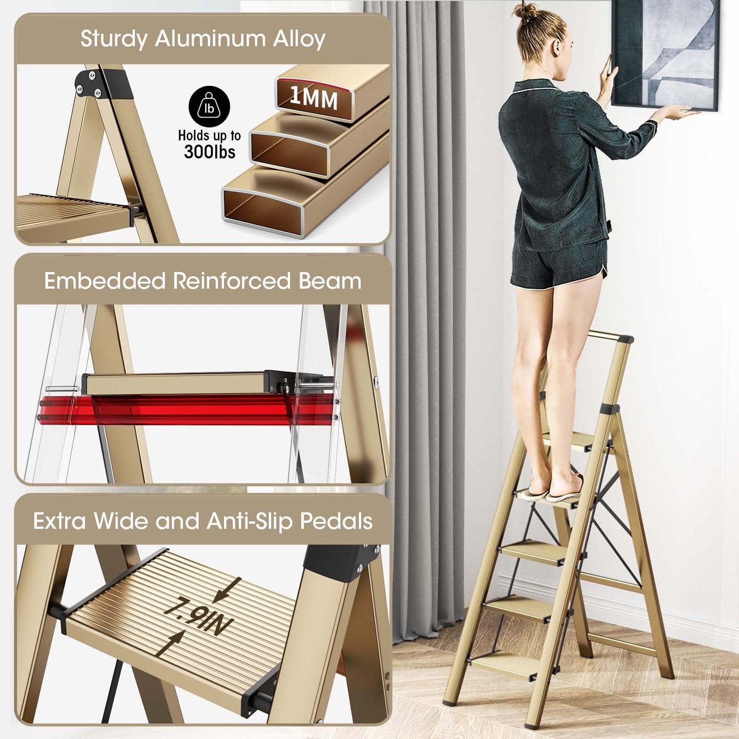 Culaccino 5 Step Ladder Gold Plus