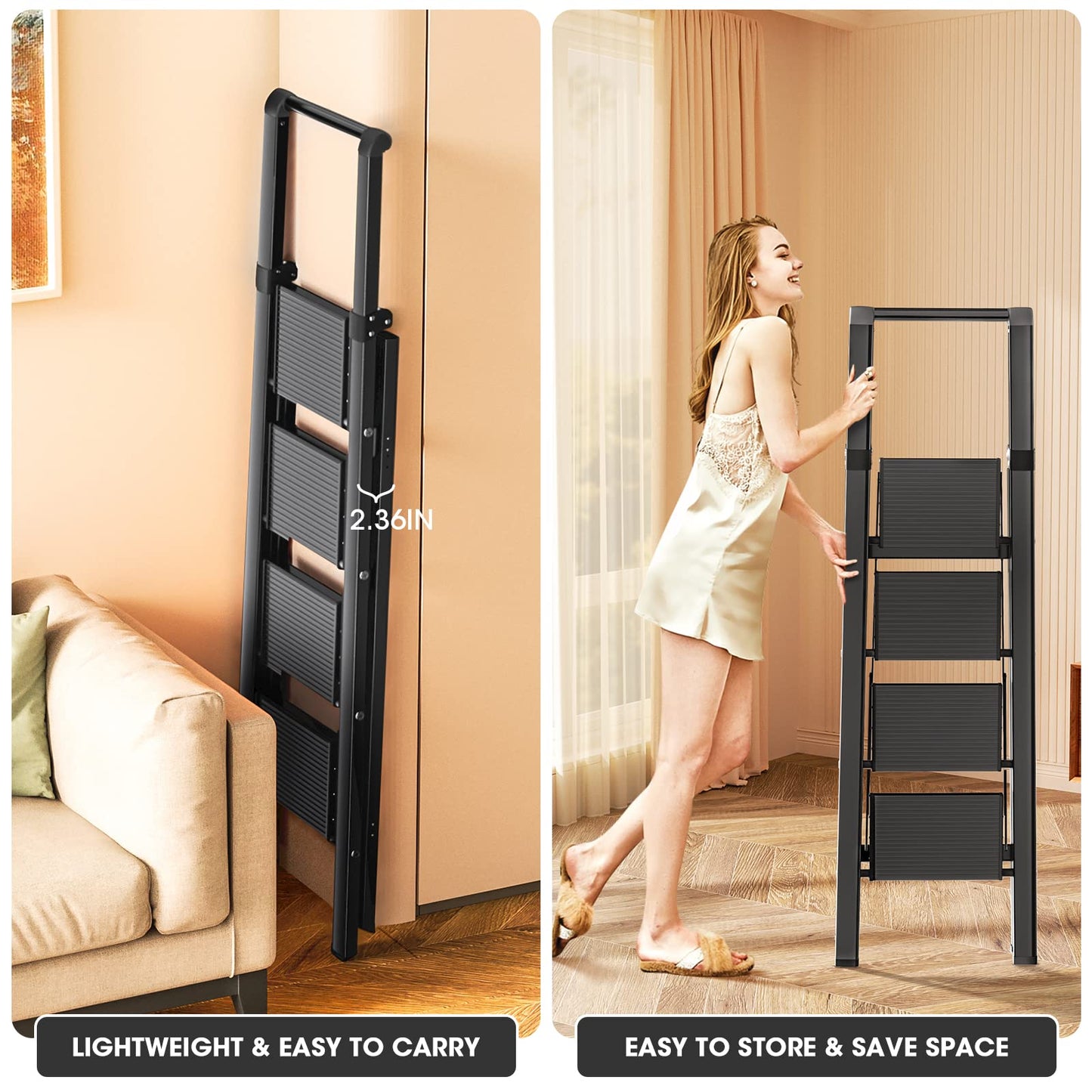 Culaccino 4 Step Ladder Black Plus