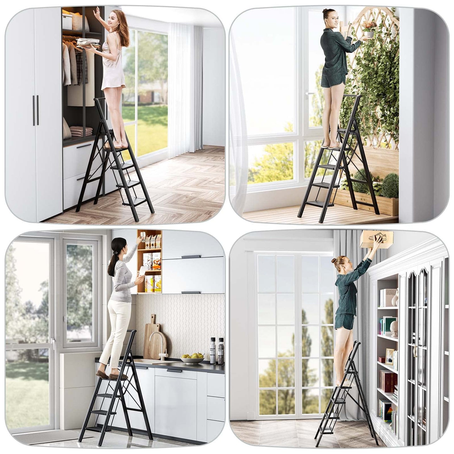 Culaccino 5 Step Ladder Black Plus