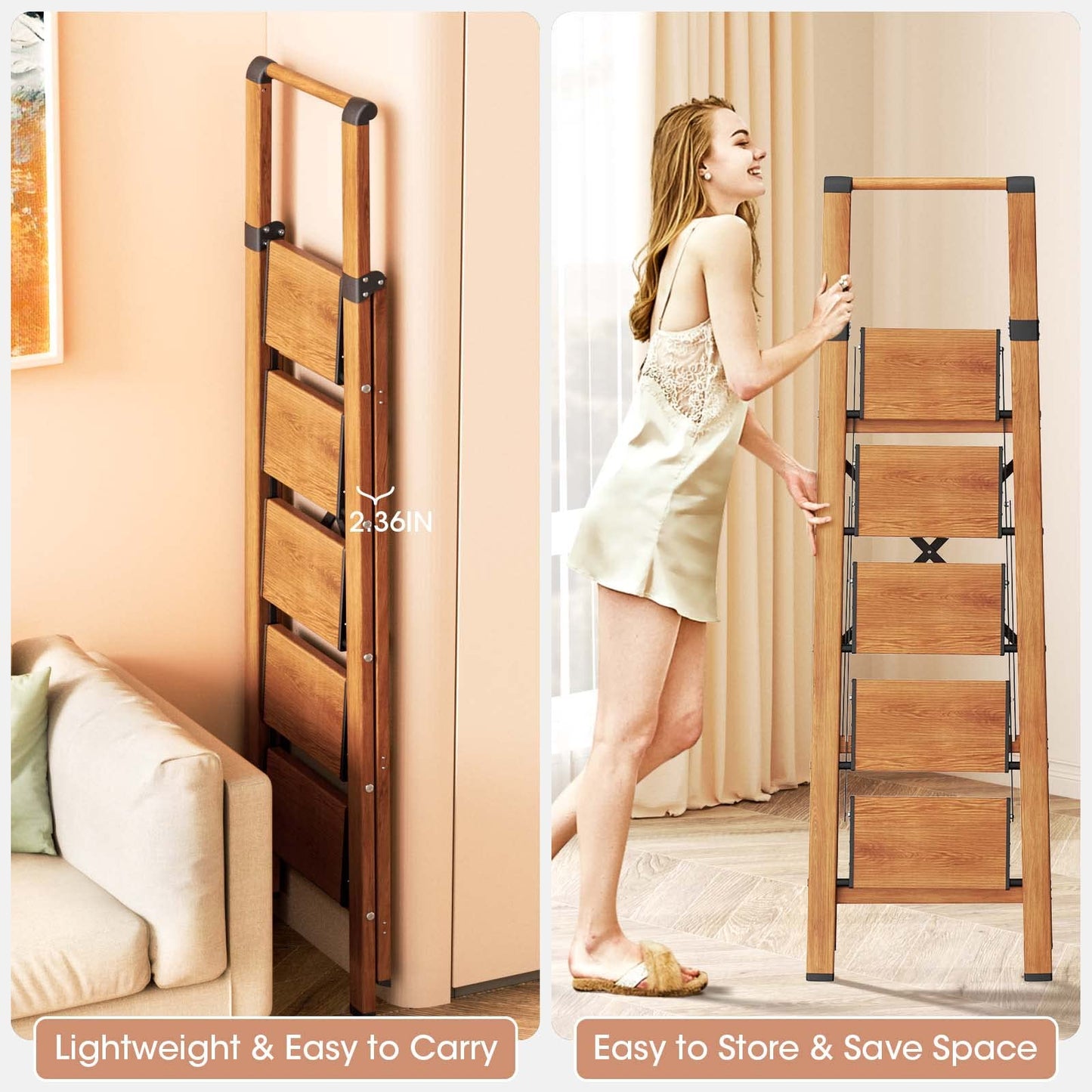 Culaccino 5 Step Ladder Woodgrain Plus