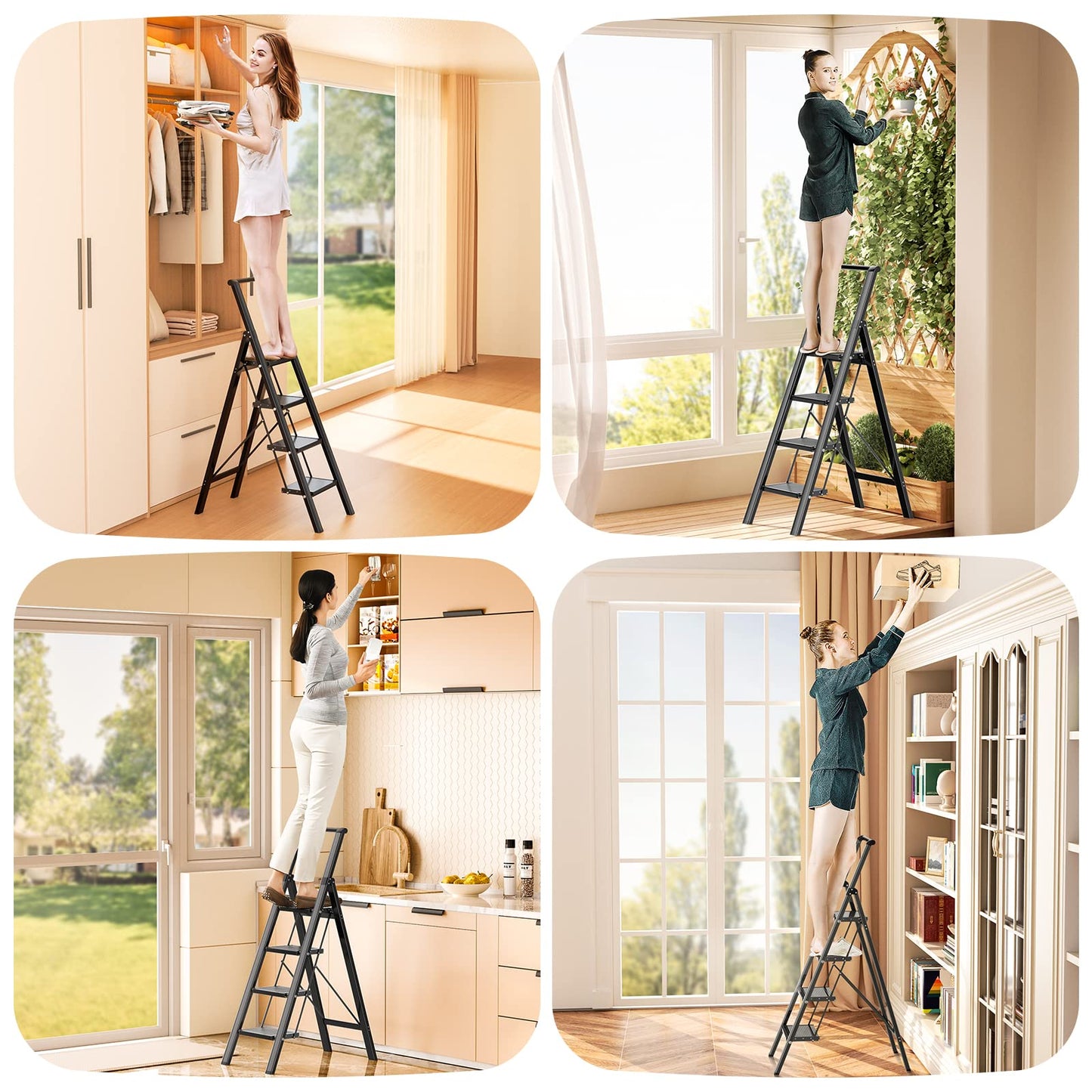 Culaccino 4 Step Ladder Black Plus