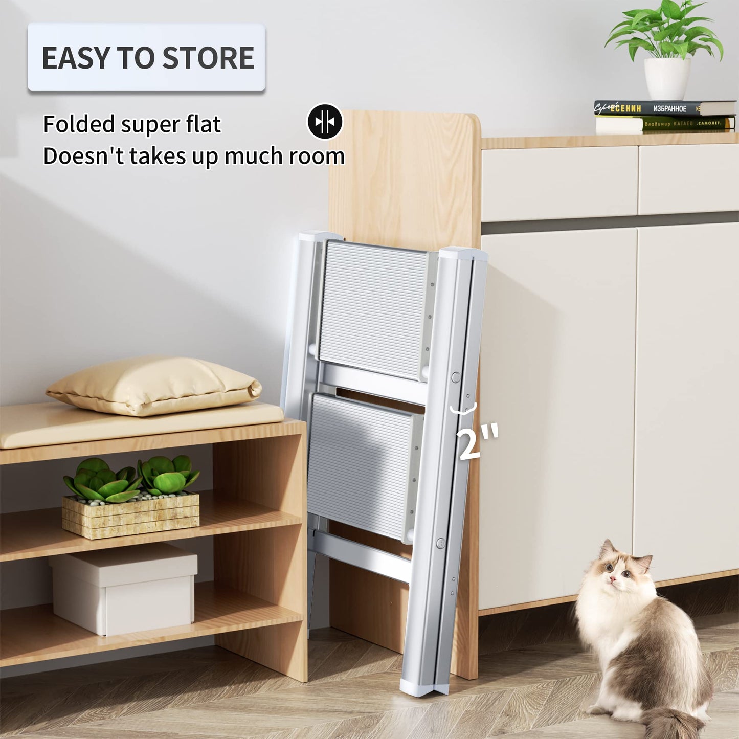 Culaccino 2 Step Ladder White Plus