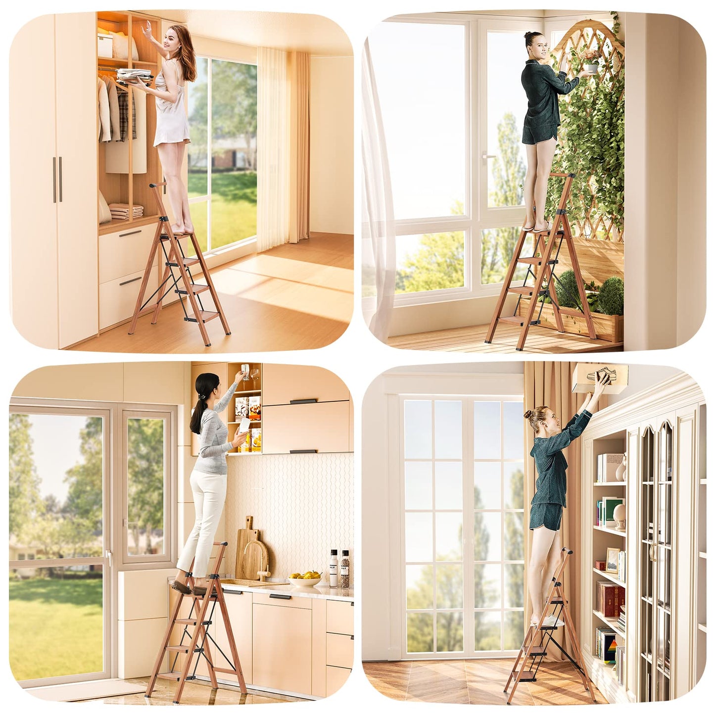 Culaccino 4 Step Ladder Woodgrain Plus