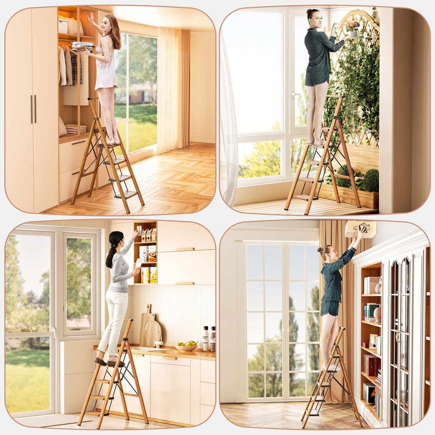 Culaccino 5 Step Ladder Woodgrain Plus