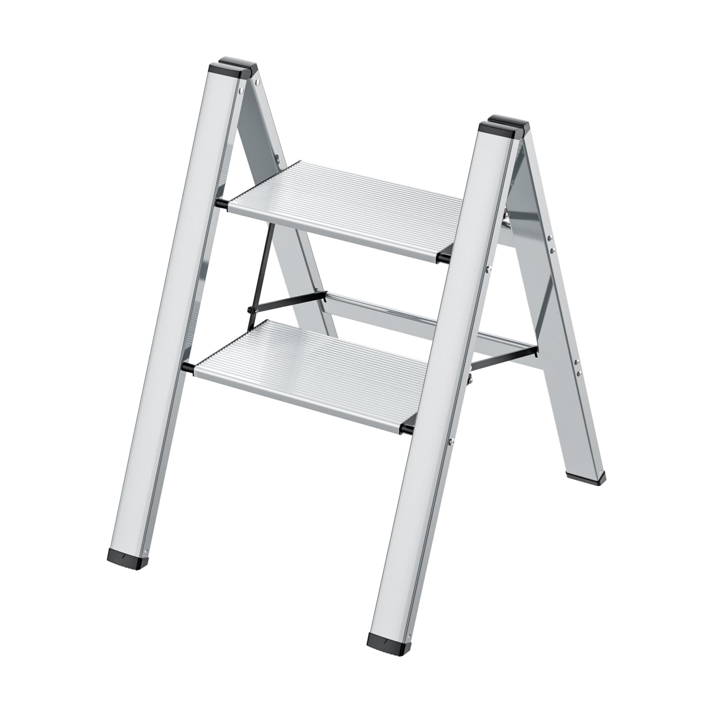 Culaccino 3 Step Ladder Aluminum Lightweight Sliver Ladder