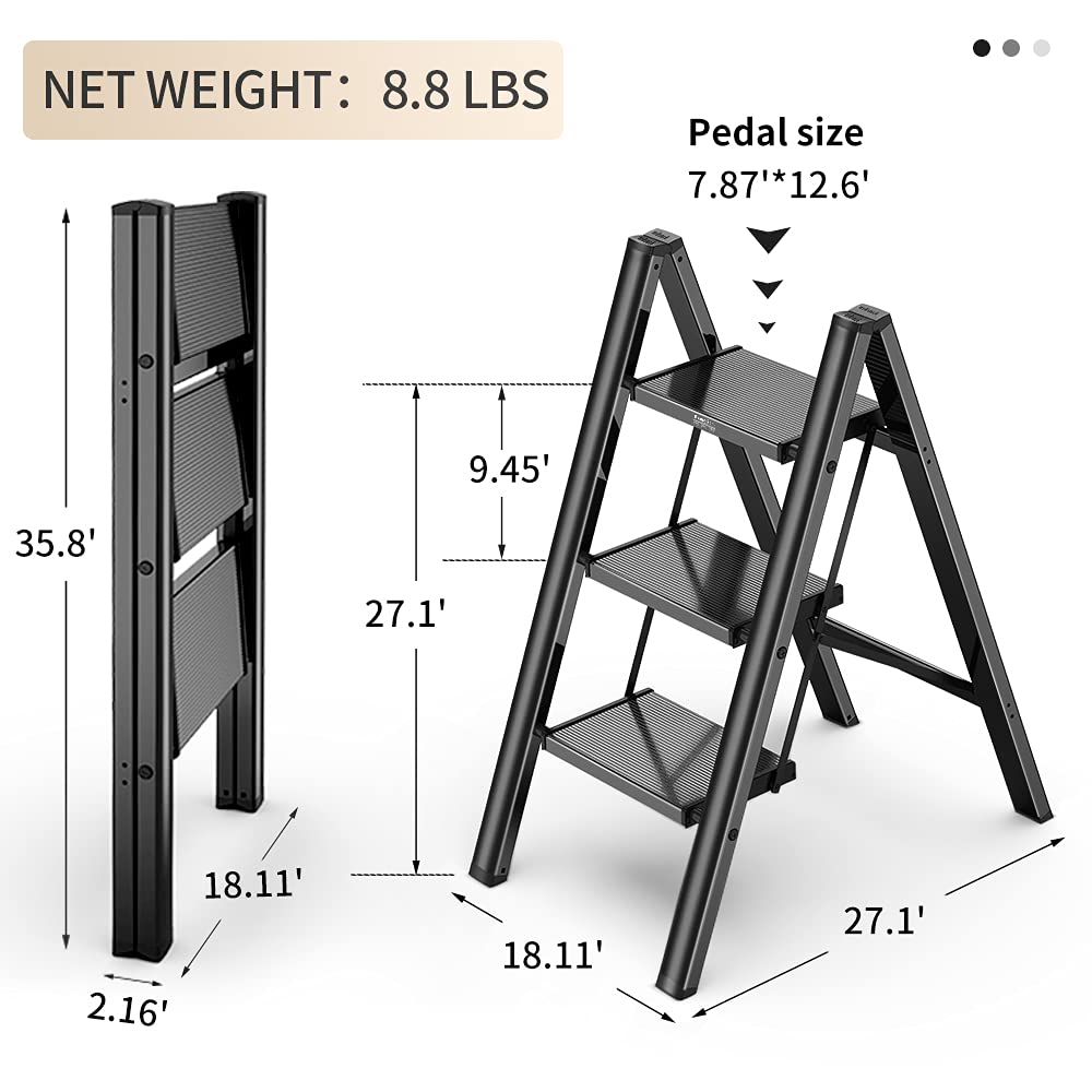 Culaccino 2 Step Ladder Black Plus